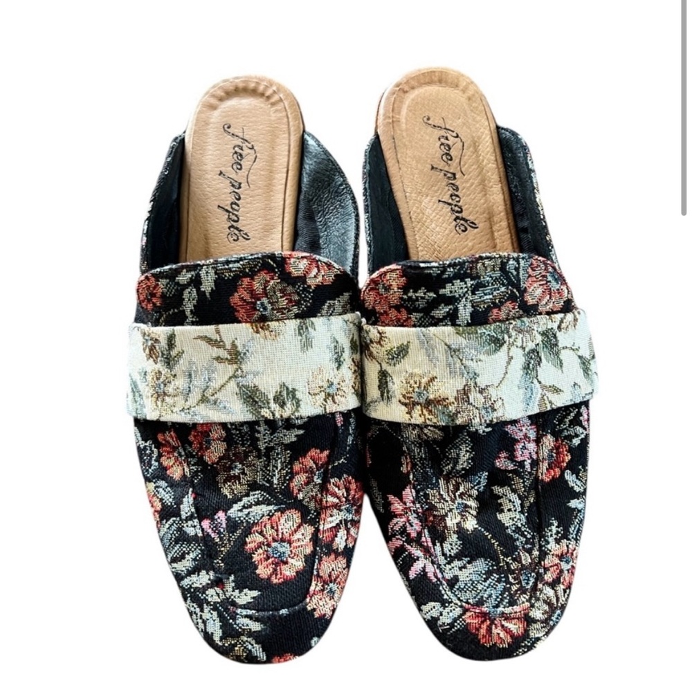 Free People At Ease Floral Brocade Mules size 40 - Picture 2 of 4